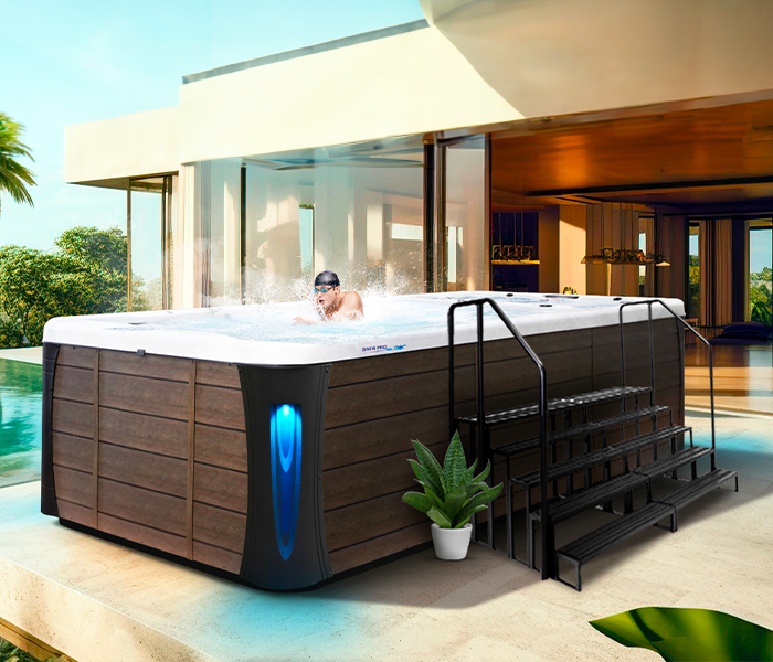 Calspas hot tub being used in a family setting - Fort Myers